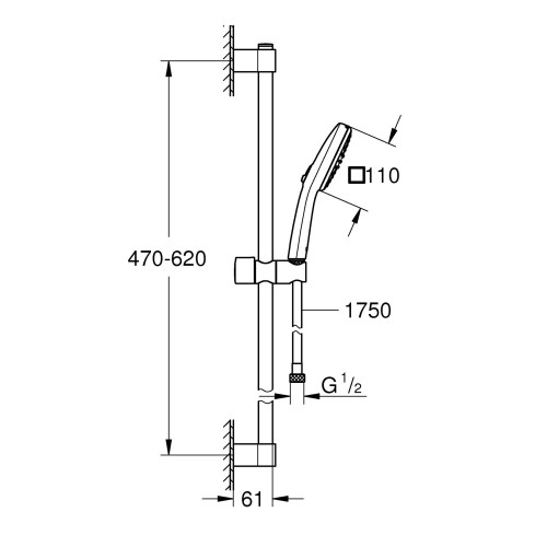 Набір змішувачів для ванни 3в1 Grohe BauLoop (UA123215M1)