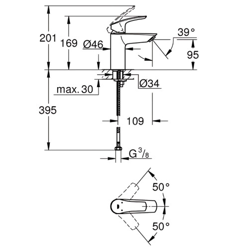 Набор смесителей для ванны Grohe Eurosmart (UA123302S0)