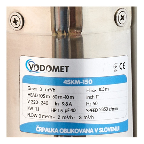 Вихровий насос для свердловини Vodomet 4SKM-150 (VO4156)
