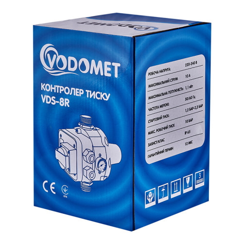 Контролер тиску Vodomet VDS-8R електронний для насоса до 1,1 кВт, 1