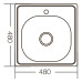 Мийка кухонна Zerix Z4848-06-160E (Satin) (ZM0557)