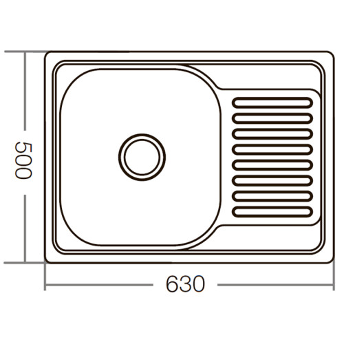 Мийка кухонна Zerix Z6350-06-160D (decor) (ZM0562)