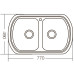 Мийка кухонна Zerix Z7749-08-180D (decor) (ZM0566)