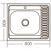 Мойка кухонная Zerix Z6060L-04-160E (Satin) (ZM0567)