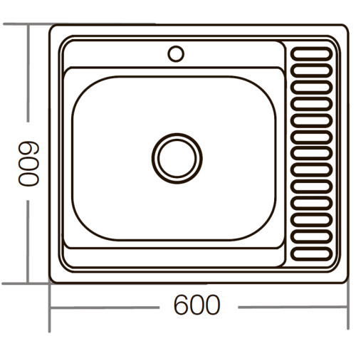 Мойка кухонная Zerix Z6060L-06-160E (Satin) (ZM0568)