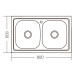 Мийка кухонна Zerix Z8050D-08-180E DOUBLE (Satin) (ZM0569)