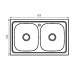 Мойка кухонная Zerix Z8050D-08-180MD Double (micro decor) (ZM0613)