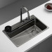 Мойка Zerix ZH7548-SET-03 Nano-Black со встроенным смесителем из нерж. стали (ZM5577)