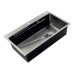 Мийка з нерж. сталі ZERIX ZH6845-SET-05 DECOR NANO-BLACK (3.0/0.8) КОМПЛЕКТ (колір графіт) (ZM5588)