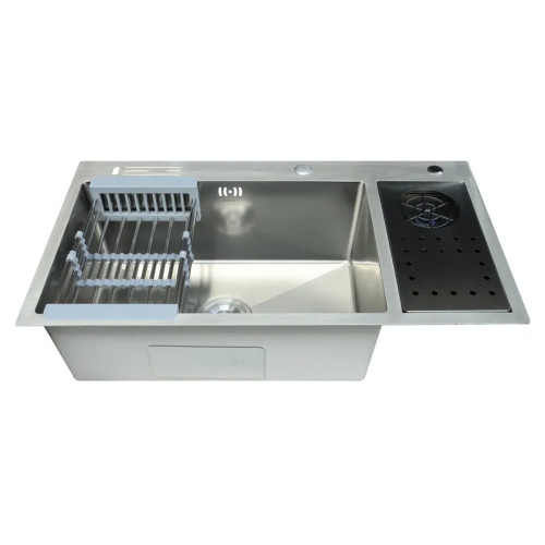 Мийка для кухні з нерж. сталі ZERIX ZH8245-SET-08 MICRO DECOR SS COLOR (колір нержавіюча сталь) (ZM5593)