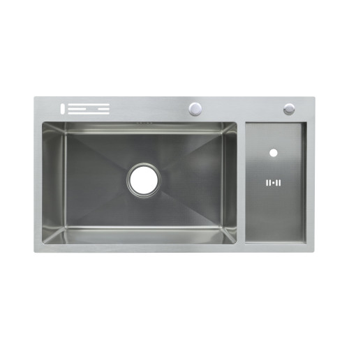 Мийка для кухні з нерж. сталі ZERIX ZH8245-SET-08 MICRO DECOR SS COLOR (колір нержавіюча сталь) (ZM5593)