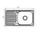 Мийка кухонна Zerix Z7642-08-180MD (micro decor) (ZS0573)
