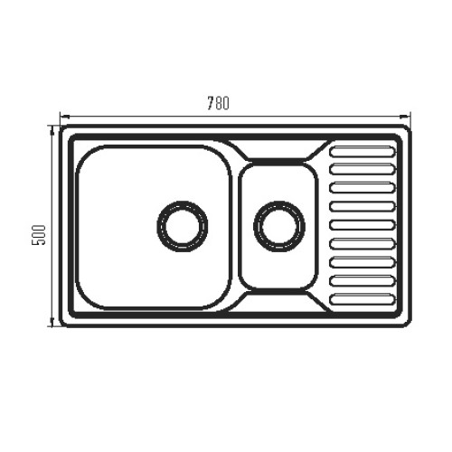 Мойка кухонная Zerix Z7850A-08-180E Armonia (Satin) (ZS0576)