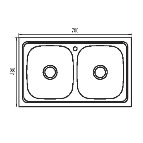 Мойка кухонная Zerix Z7848D-08-180MD Double (micro decor) (ZS0579)