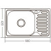 Мийка кухонна Zerix Z6642-08-180D (decor) (ZX1601)