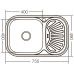 Мийка кухонна Zerix Z7549-08-180E (Satin) (ZX1606)
