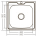 Кухонная мойка накладная ZerixZ5050-04-160E (Satin) (ZX1608)