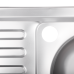 Кухонна мийка накладна ZerixZ8050R-04-160E (Satin) (ZX1615)