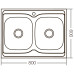 Кухонная мойка накладная Zerix Z8060B-08-180E (Satin) (ZX1620)
