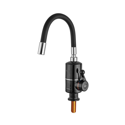 Водонагреватель 3,3 kW проточный ZERIX ELW06-EF-2BLACK (ELW06-EF-B BLACK) с индикатором температуры, рефлекторный излив, на мойку (цвет черный) (ZX5033)