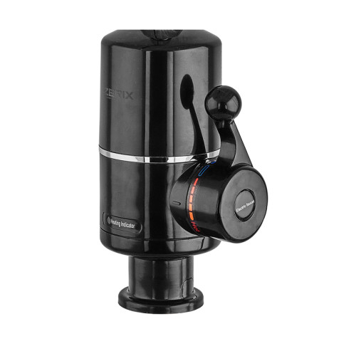Водонагреватель 3,3 kW проточный ZERIX ELW06-EF-2BLACK (ELW06-EF-B BLACK) с индикатором температуры, рефлекторный излив, на мойку (цвет черный) (ZX5033)