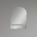 Зеркало настенное ZERIX MIRRA MRZ02-60x85x10 прямоугольное с дугообразным верхом, фигурными боками и полкой (ZX5620)