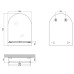 Зеркало настенное ZERIX LAGUNA MRZ03-50x70x11 прямоугольное с дугообразным верхом и полкой (ZX5622)