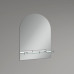 Зеркало настенное ZERIX LAGUNA MRZ03-50x70x11 прямоугольное с дугообразным верхом и полкой (ZX5622)