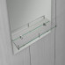 Зеркало настенное ZERIX LAGUNA MRZ03-50x70x11 прямоугольное с дугообразным верхом и полкой (ZX5622)
