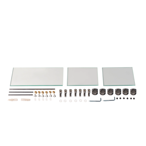 Дзеркало настінне ZERIX SOLO MOZ01-65x85x10 асиметичне з трьома полицями (ZX5625)
