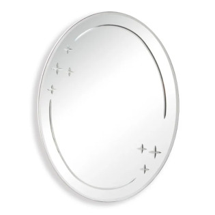 Дзеркало настінне ZERIX FUSION MOZ03-55x70 овальне з декором (ZX5632)