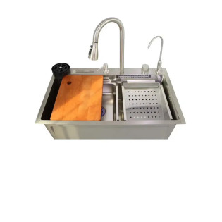 Мийка багатофункціональна Zerix ZH7546-SET-06.SUS304 DECOR із вбудованим змішувачем (ZX5682)