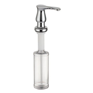 Дозатор для миючого засобу ZERIX DIS-02 CHROME врізний (колір хром) (300 мл) (ZX5966)