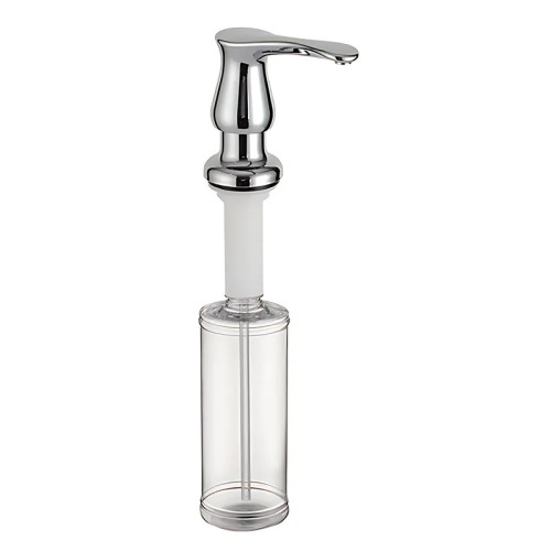 Дозатор для миючого засобу ZERIX DIS-02 CHROME врізний (колір хром) (300 мл) (ZX5966)