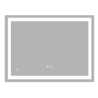 Дзеркало ZERIX KUBIX MR03-80x60-REVERSE із LED Touch, Anti-fog, димером, рег. яскравості (ZX6053)