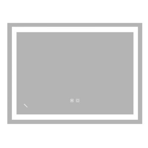 Дзеркало ZERIX KUBIX MR03-80x60-REVERSE із LED Touch, Anti-fog, димером, рег. яскравості (ZX6053)