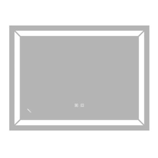 Дзеркало ZERIX KUBIX MR04-80x60-REVERSE із LED Touch, Anti-fog, димером, рег. яскравості (ZX6054)