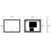 Дзеркало ZERIX MIRRA MR05-90x70-REVERSE із LED Touch, Anti-fog, димером, рег. яскравості (ZX6059)