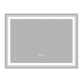 Дзеркало ZERIX ALIVE MR06-80x60-REVERSE із LED Touch, Anti-fog, димером, рег. яскравості (ZX6062)