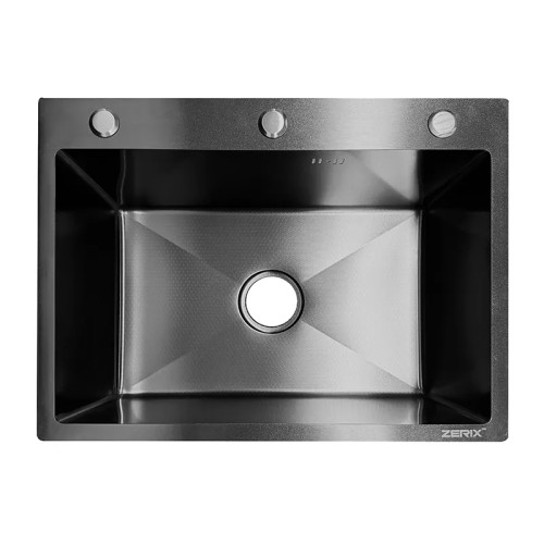 Мойка ZERIX ZH5545 DECOR GRAPHITE (3.0/0.8) из нержавеющей стали (цвет графит) (ZX6171)