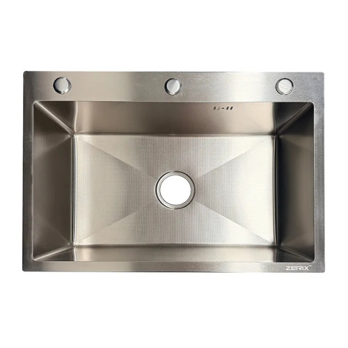 Мойка из нержавеющей стали ZERIX ZH6045 DECOR SS COLOR (3.0/0.8) (цвет нержавейка) (ZX6174)