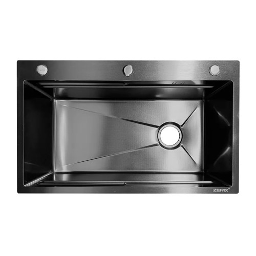 Мойка из нержавеющей стали КОМПЛЕКТ ZERIX ZH6845-SET-05 MICRO DECOR GRAPHITE (3.0/0.8) (цвет графит) (ZX6197)