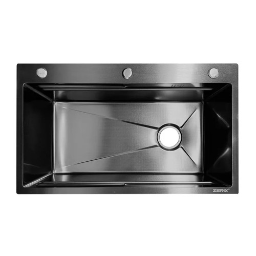 Мойка из нержавеющей стали КОМПЛЕКТ ZERIX ZH7545-SET-05 MICRO DECOR GRAPHITE (3.0/0.8) (цвет графит) (ZX6199)